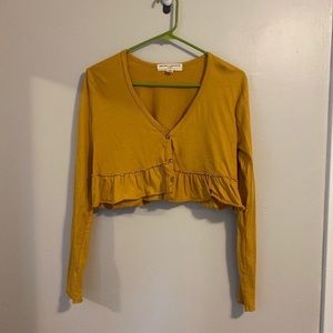 Urban outfitters cropped ruffle top
